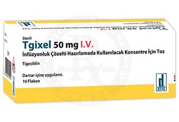 TGIXEL 50 MG I.V. INFUZYONLUK COZELTI HAZIRLAMADA KULLANILACAK KONSANTRE ICIN TOZ